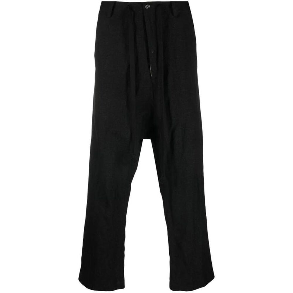 UMA WANG Men's Avant-Garde Relaxed Tapered Trousers Men BLACK Pants